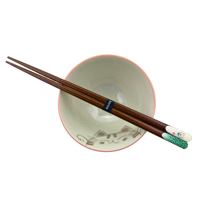 Shiba Inu Seigaiha Green Chopsticks (柴犬青海波緑箸) - "Shiba Inu and Seigaiha Green" Chopsticks