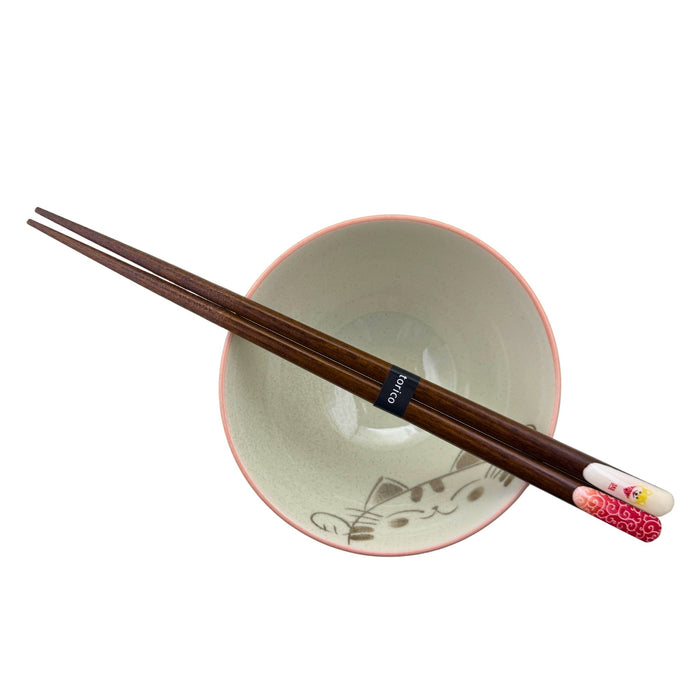 Kiiro Shiba to Aka Seigaiha Hashi (黄色柴と赤青海波箸) - "Yellow Shiba and Red Seigaiha" Chopsticks