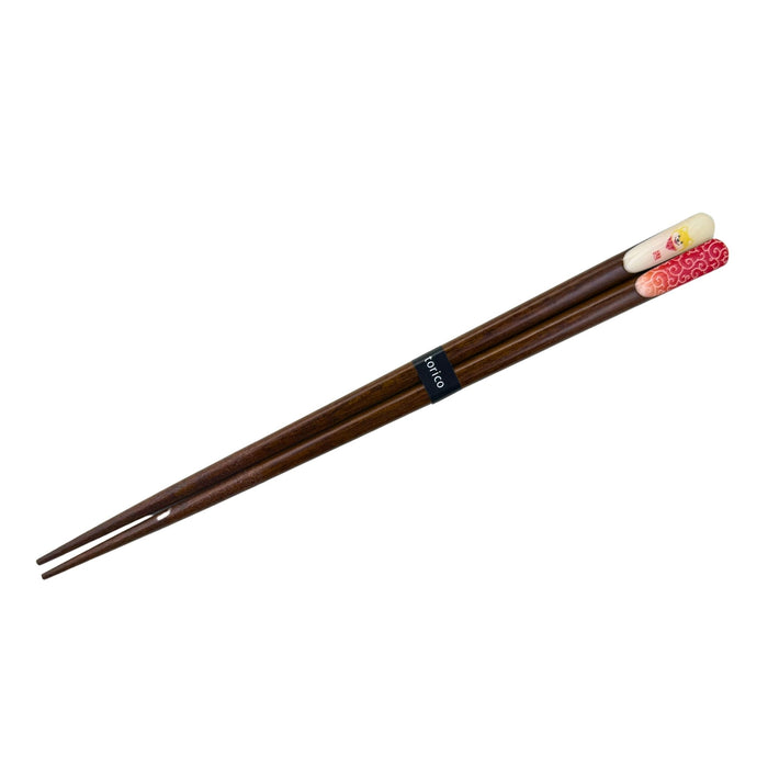 Kiiro Shiba to Aka Seigaiha Hashi (黄色柴と赤青海波箸) - "Yellow Shiba and Red Seigaiha" Chopsticks