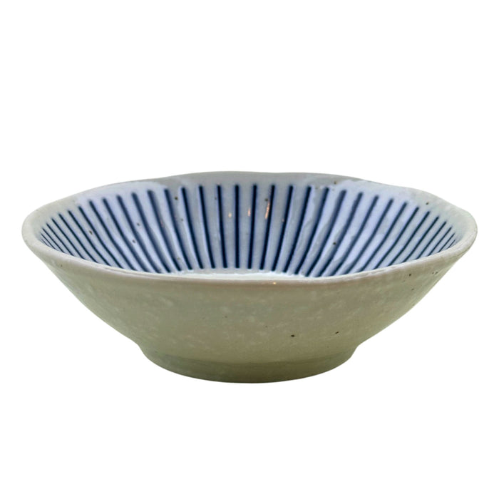 Seigaiha Hiramaki Sara (青海波ひらまき皿) - "Blue Wave Glimmer" Bowl