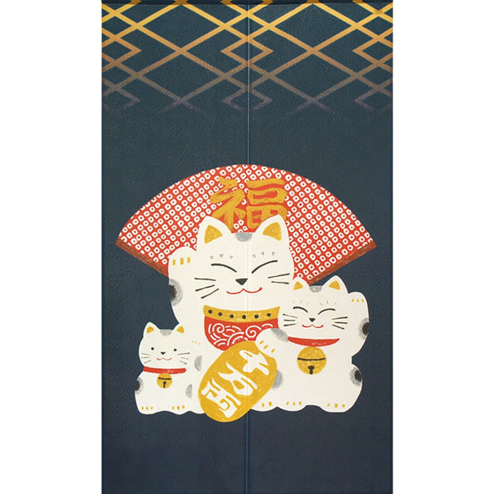 San Fuku Neko Noren (三福猫のれん) - "Three Lucky Cats Curtain"