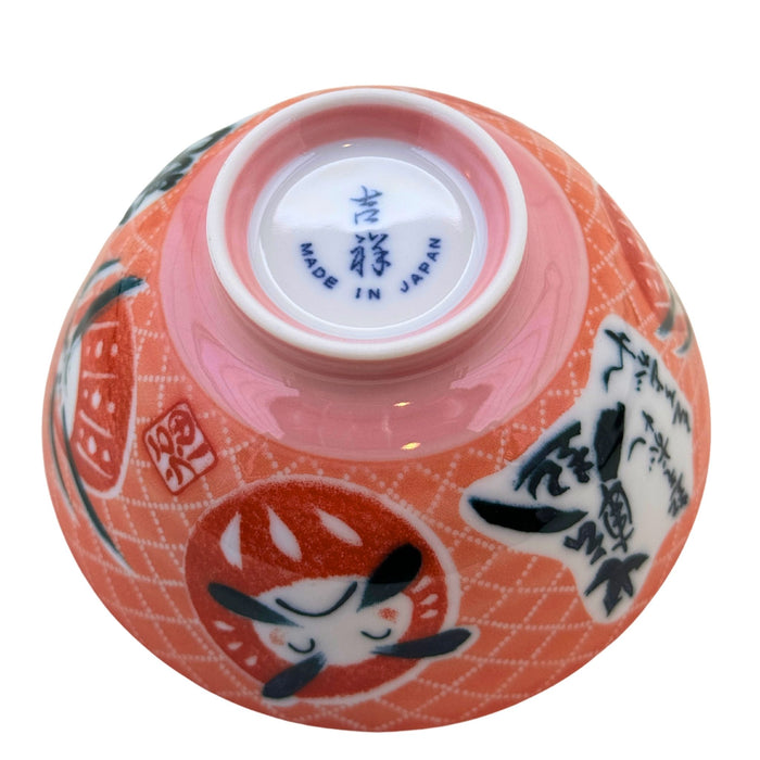 Daruma Fukuju Wan (達磨福寿碗) - "Daruma Good Fortune" Bowl