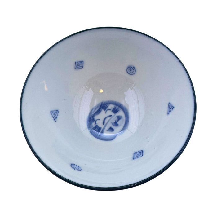 Aoi Daruma Fukuju Wan (青い達磨福寿碗) - "Blue Daruma Good Fortune" Bowl